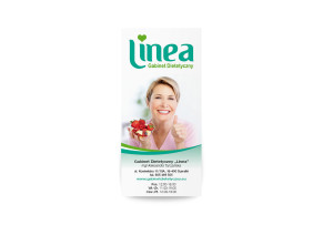 ulotka gabinetu dietetycznego Linea