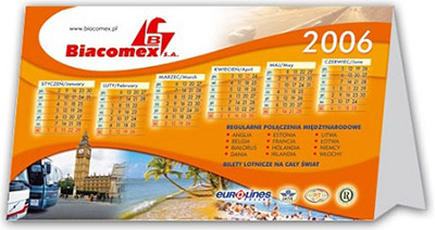 Kalendarz biurkowy piramidka 1